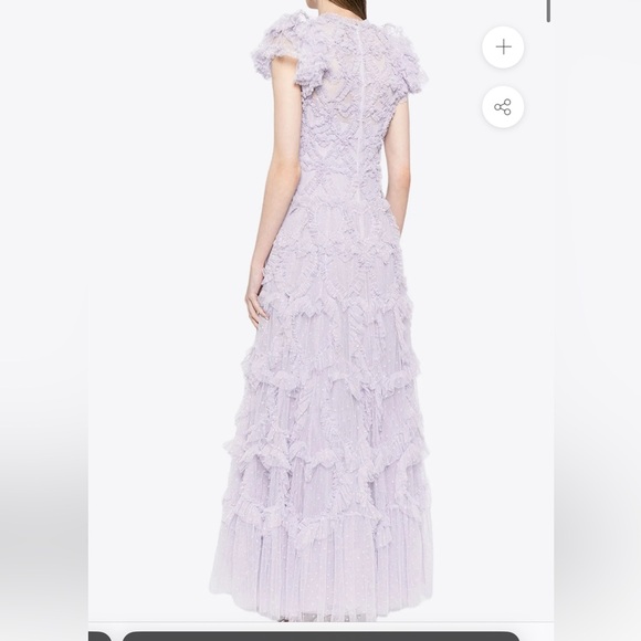 NWT Valentine Ruffle Tulle Micro Mini Dress purple - Picture 7 of 7